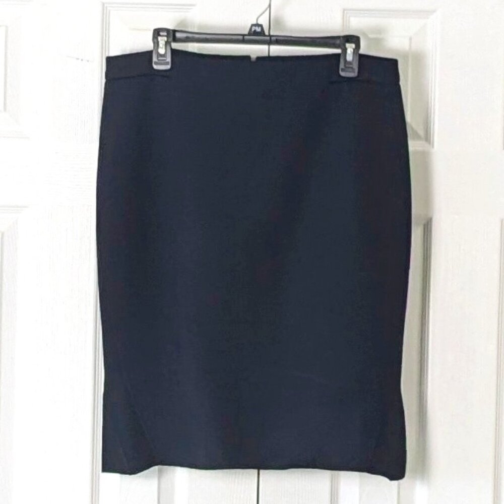 MANRICO CASHMERE Women's Pencil Skirt  Size L  Navy  NWOT
